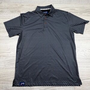 Section 119 Grateful Dead Full Spectrum Dancing Bear Polo Mens‎ M Navy Blue Golf